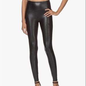 Spanx Ready To Wow Faux Leather Leggings Black Large